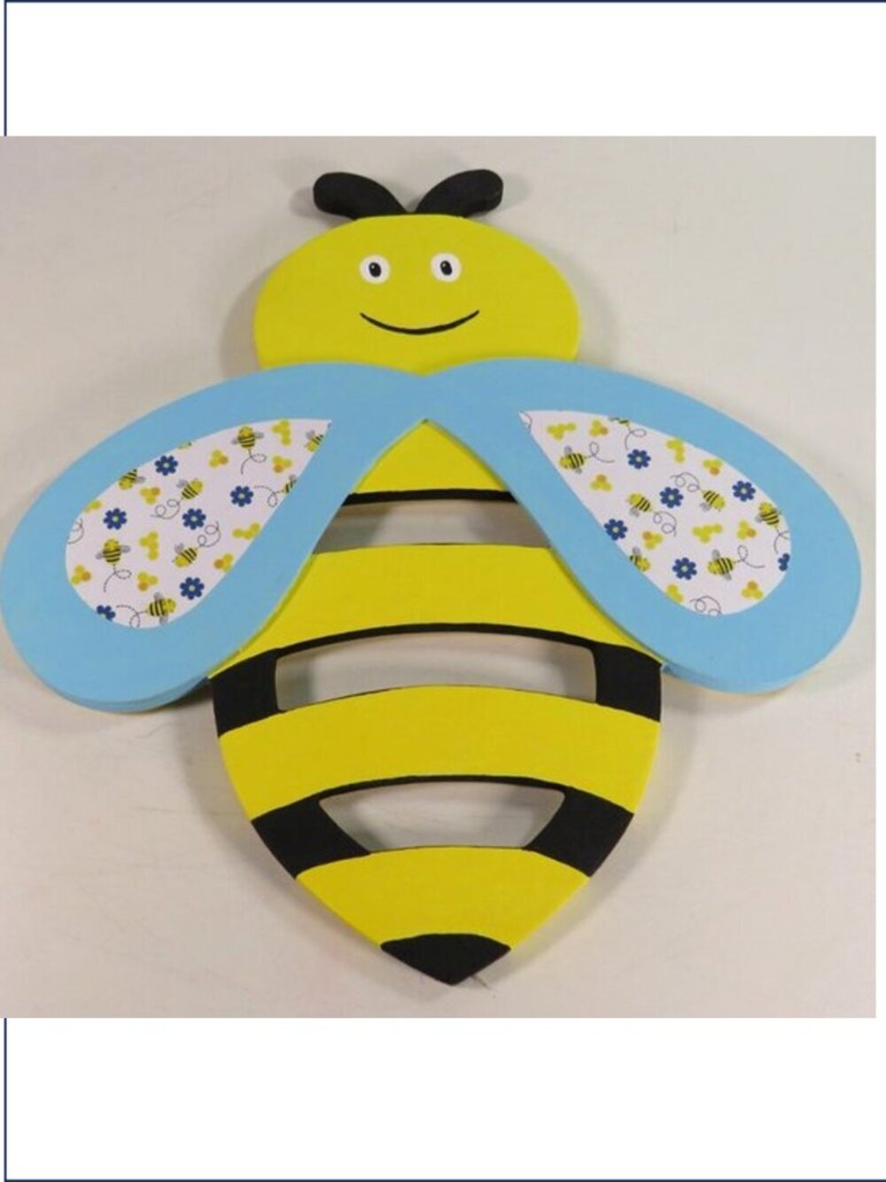 Bumble Bee 1/4" thick wood wall decor dimensional 13" tall